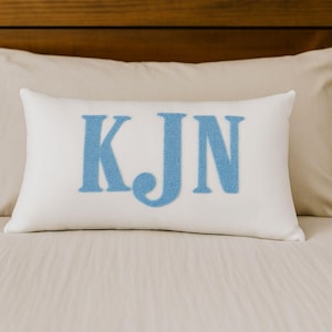 Monogrammed Custom Name Punch Needle Pillow, Personalized Pillow, Baby Shower Gift, Newborn Gift, New Mom Gift, Baby Gift Idea, Personalized