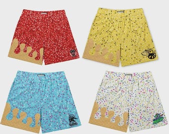 Custom Baseball Ice Cream Drip Shorts – Boy Baseball Gifts, Personalized Jersey Shorts, Youth Sports Apparel, Team Gift for Baseball Players