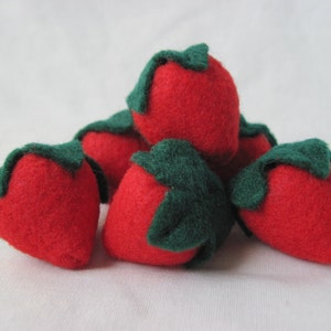 Felt Strawberry Play Food