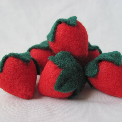 Felt Food Garland Strawberry Donut Doughnut Play Kitchen Etsy Australia