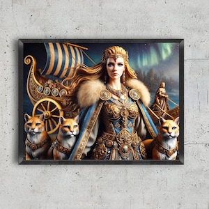 Freya Norse Goddess Art: Valkyrie Queen, Viking Mythology (Digital Download)