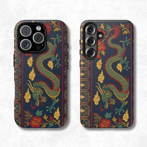 Chinese Dragon Phone Case: Asian Art, Slim Shockproof Design