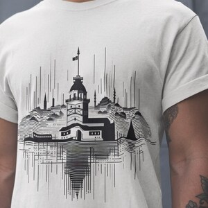 Scenic Graphic T-Shirt - Maiden&#39;s Tower Printed Shirt - Unisex T-shirt