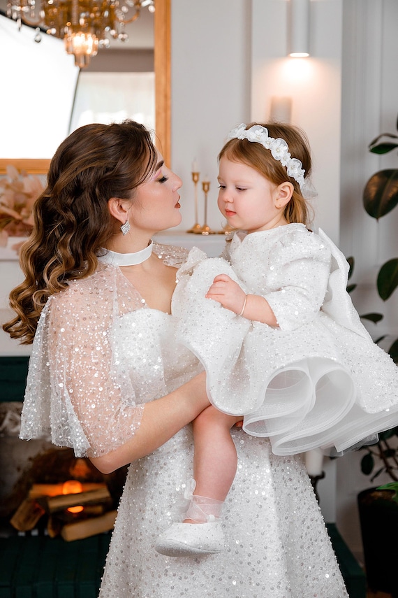 white lace mommy and me dresses Mommy and Me Dresses