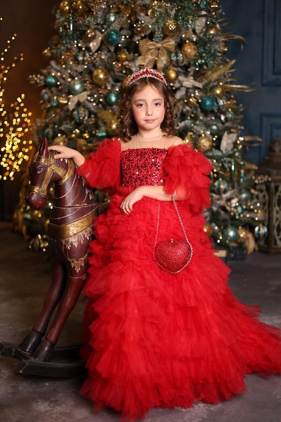 open lace back dress VC Red Christmas Dress For Women Sexy One Shoulder Sparkle Glitzy Sequ –  Mega Mart Center