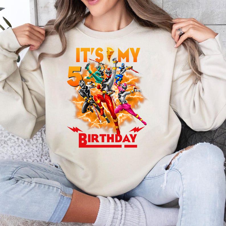 It's My Power Ranger Birthday Png, Personalized Power Ranger Family ...