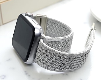 Woven Nylon Apple Watch Band: Breathable, Lightweight, Adjustable (38mm–49mm