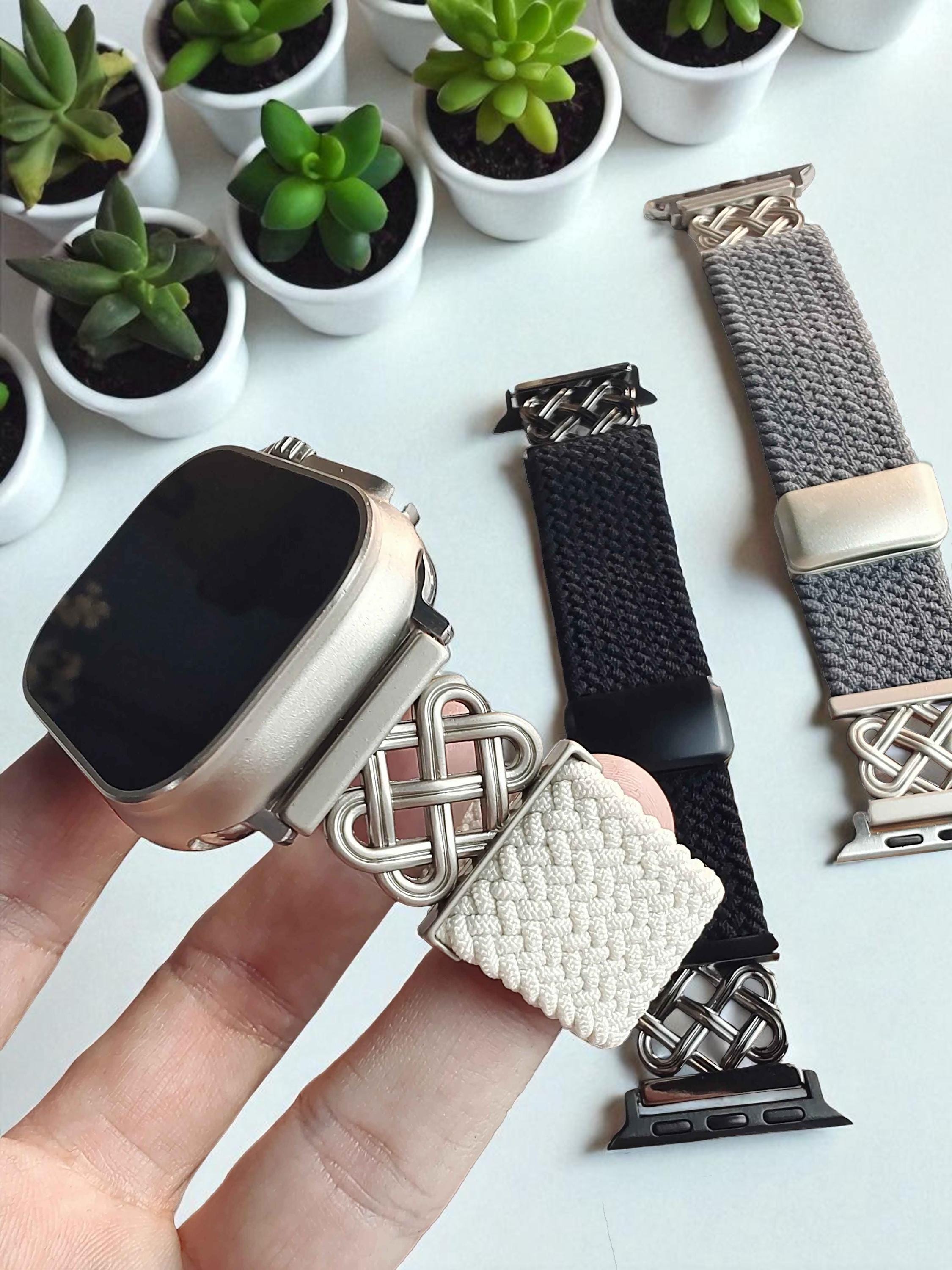 Braided Apple Watch Band: Woven Knot Fabric Strap, Adjustable - Etsy