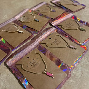 Grateful Dead mini lightning bolt charm necklace