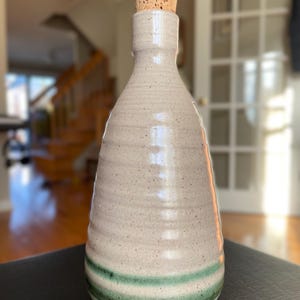 Vintage keramikkaraff, Andre Gagnon Quebec Artisan, franskt bondgårdskök