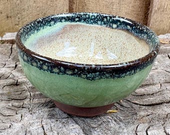 Handmade Sage Green Pottery Ceramic Trinket Bowl | Unique Jewelry Catch-All Dish for Organizing