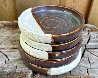 Unique Porcelain Catch All Dish | Jewelry Dish | Key Holder | Entry Way Dish | GoTo Jewelry Tray | Medium Tray | Simple Tray | Two Tone Tray