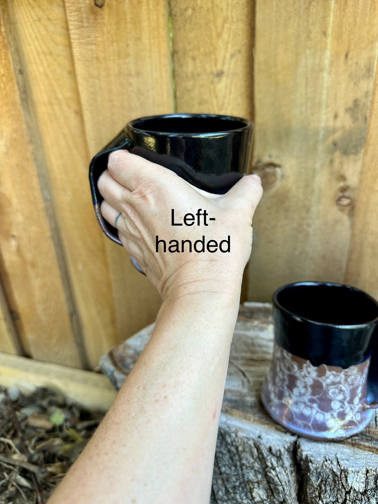 Hand Warming Mug - Left Handed Pottery