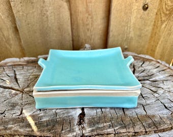 Lidded Box Jar | Handmade Lidded Jar | Insense Jar and holder | Bathroom Box Jar