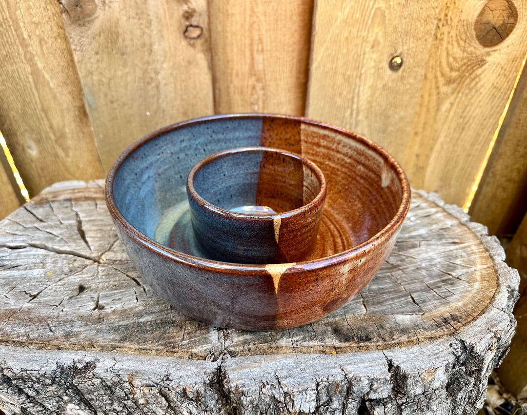 Chips and Dip Bowl Chips and Salsa Bowl Handmade Ceramic Etsy