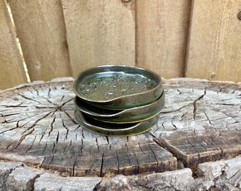 Handmade Cactus Large Spoon Rest - Green Saguaro Spatula Rest