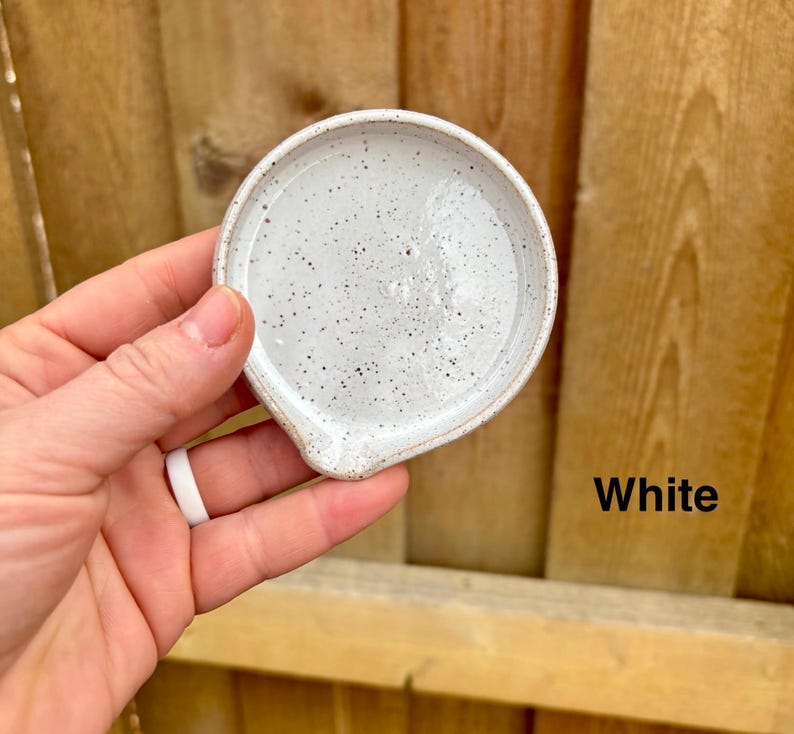 Handmade Ceramic Mini Spoon Rest: Teabag Holder, Kitchen Decor