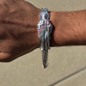 Real 925 Sterling Silver Bracelet Saint Jude San Judas - Pulsera en plata San Judas