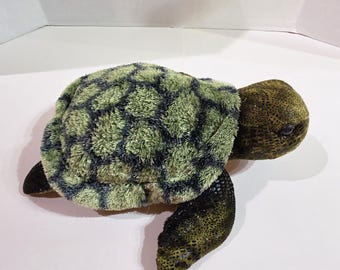 Aurora World Splish-Splash Sea Turtle Plush – 12" Textured Ocean Toy