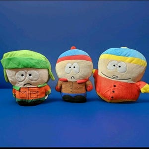 South Park Lot Of 3 Characters Cartman-Stan- Kyle Plush Stuffed 8" EUC