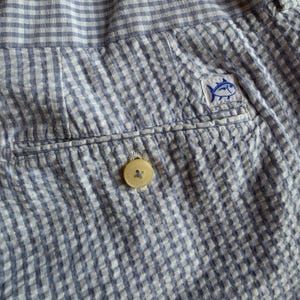 Southern Tide Shorts Mens 40 Blue White Seersucker Chino Lightweight Breathable bild 10