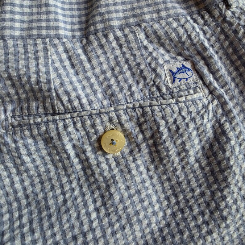 Southern Tide Shorts Mens 40 Blue White Seersucker Chino Lightweight Breathable bild 10