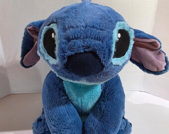 Authentic Disney Parks Lilo & Stitch Sitting Plush Toy 14" Stuffed Animal Alien
