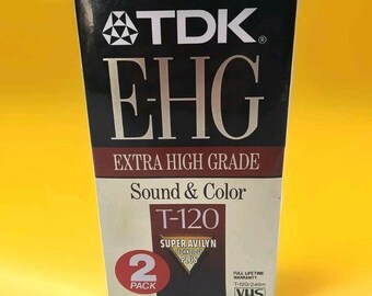 New Old Stock TDK E-HG T-120 VHS Tapes 2 Pack