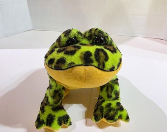 Ganz Webkinz Bullfrog Plush HM114, Y2K Spotted Frog Stuffed Animal Collectible