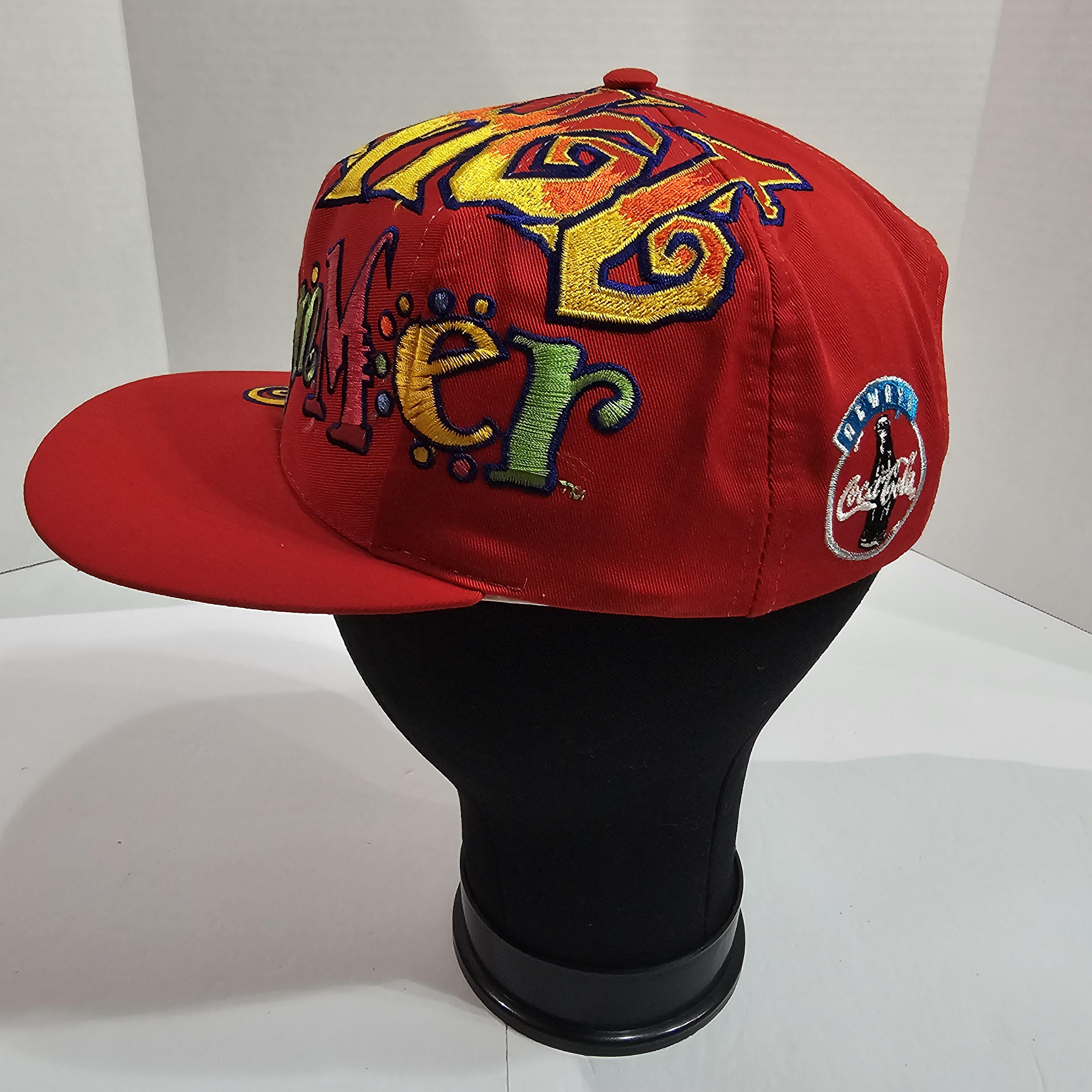 Vtg Coca Cola Hat Snapback Red Hot Summer All Over Print Graffiti