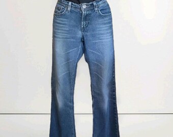 Express Y2K Jeans Womens 4R Blue Denim Flare Low Slung Sarula