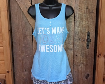 Secret Treasures Pajama Set Womens Tank Top Shorts 2pc Light Blue Gray Floral READ
