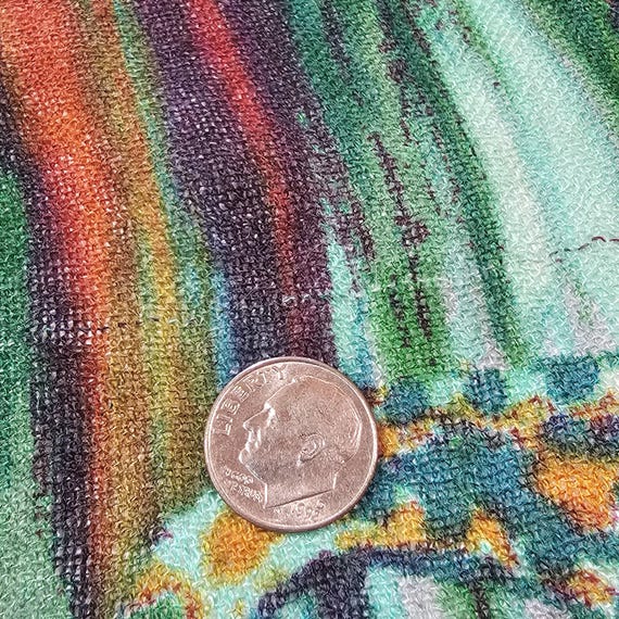 Paisley Pattern Rectangle Scarf Wrap Blue Green P… - image 10