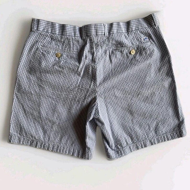 Southern Tide Shorts Mens 40 Blue White Seersucker Chino Lightweight Breathable bild 2
