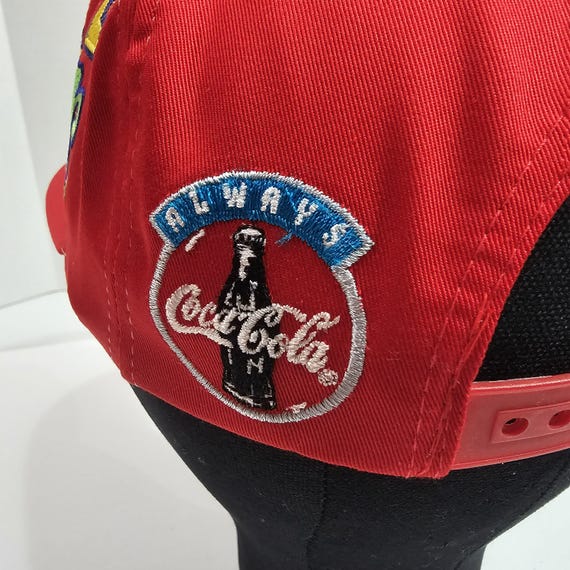 Vtg Coca Cola Hat Snapback Red Hot Summer All Over Print Graffiti