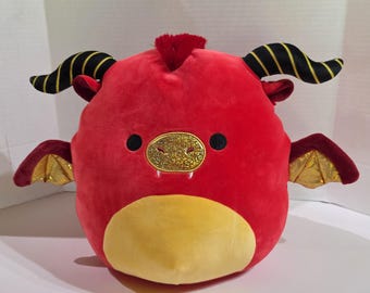 Jarik the Dragon Squishmallow - 12" Select Series Plush, Red Glitter Snout Wings