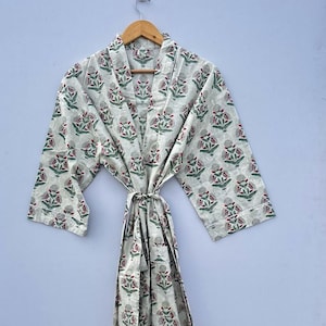 Indian Beach Kimono Robe ,Kimono Robe,Cotton Robe,Shower Robe, Maternity Robe Bath robe Dressing Gown Beachwear long/short