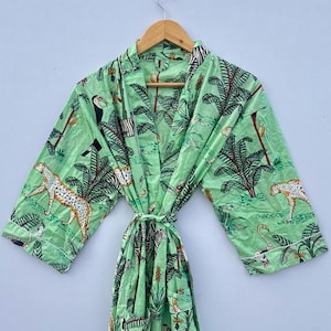 Indian Beach Kimono Robe ,Kimono Robe,Cotton Robe,Shower Robe, Maternity Robe Bath robe Dressing Gown Beachwear long/short