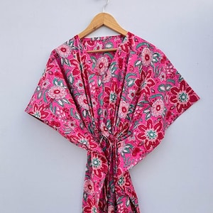 Cotton Kaftan, Indian Floral Kaftan, Long Caftan,Dress For to be Moms, Beach Cover up, Sleepwear, Indian Kaftan, Maxi Dress,Bikini Cover Up