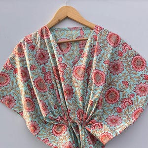 Cotton Kaftan, Indian Floral Kaftan, Long Caftan,Dress For to be Moms, Beach Cover up, Sleepwear, Indian Kaftan, Maxi Dress,Bikini Cover Up