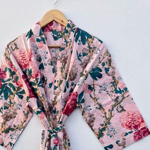 Cotton Indian Beach Kimono Robe ,Kimono Robe,Cotton Robe,Shower Robe, Maternity Robe Bath robe Dressing Gown Beachwear long/short