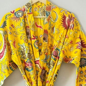 Cotton Indian Beach Kimono Robe ,Kimono Robe,Cotton Robe,Shower Robe, Maternity Robe Bath robe Dressing Gown Beachwear long/short