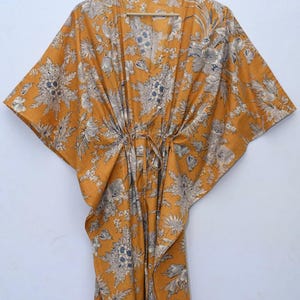 Cotton Kaftan, Indian Floral Kaftan, Long Caftan,Dress For to be Moms, Beach Cover up, Sleepwear, Indian Kaftan, Maxi Dress,Bikini Cover Up