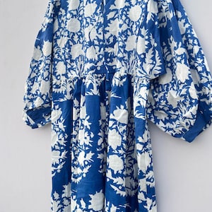 Handblock Floral Women Wear Dress, Midi Dress, Mini Dress, Long Block Print Dress, Cotton summer dress, Flower girl dress,