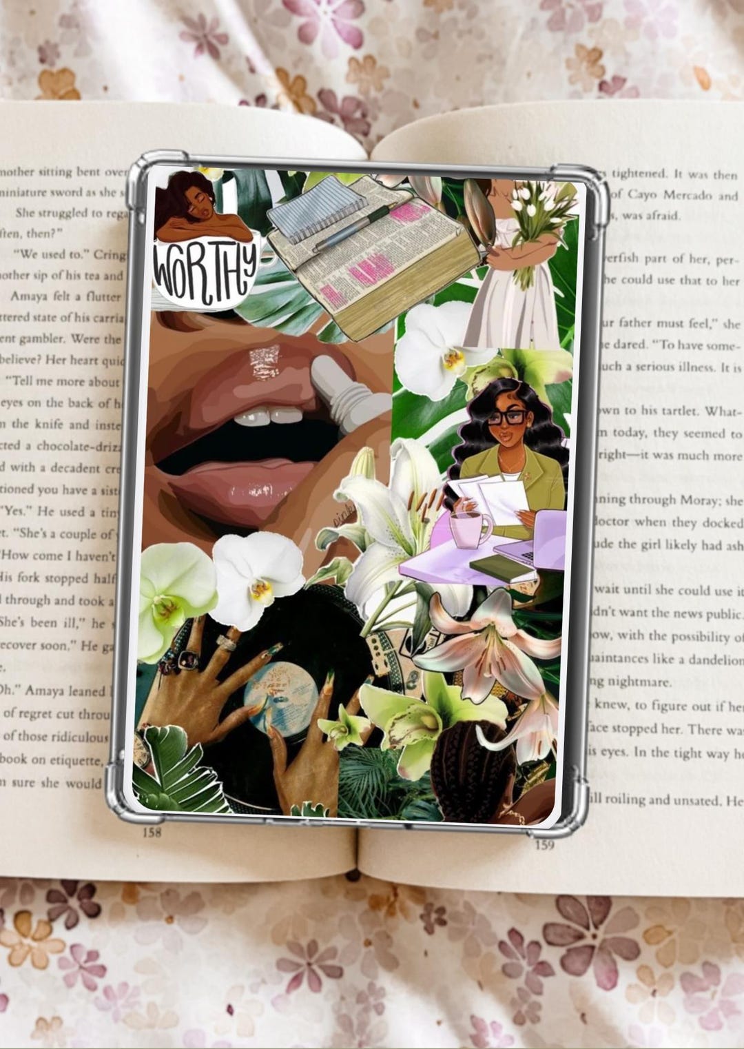 Printable Kindle Case Insert Bookworm Starter Kit Black Girl Aesthetic ...