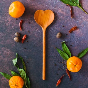 Large Wooden Heart Shaped Spoon