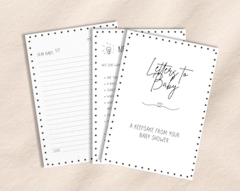 Letters to Baby - Printable Baby Shower Keepsake Activity & Game - Instant Download A4 and A5