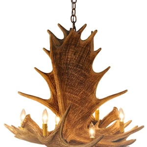 Moose 4 Faux Antler Chandelier