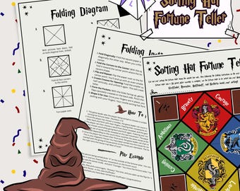 Little Wizards Sorting Hat, gioco di cartomanzia: gioco di piegatura della carta in 3D! Divertimento magico! La cartomante magica ti smista nella tua casa!