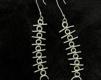 Sterling silver Centipede earrings
